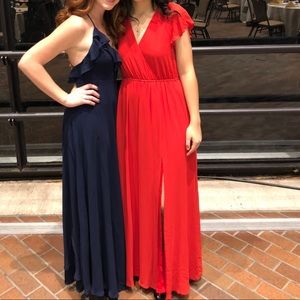 Lulu’s Red Flutter Maxi Dress